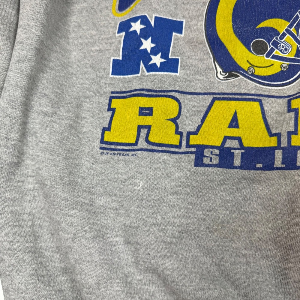 Vintage St Louis Rams Super Bowl XXXIV Champions Sweatshirt Mens Medium Gray CSA - Picture 6 of 7